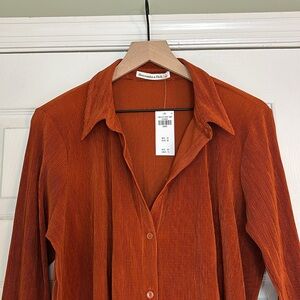 NWT Abercrombie Shirt in Burnt Orange